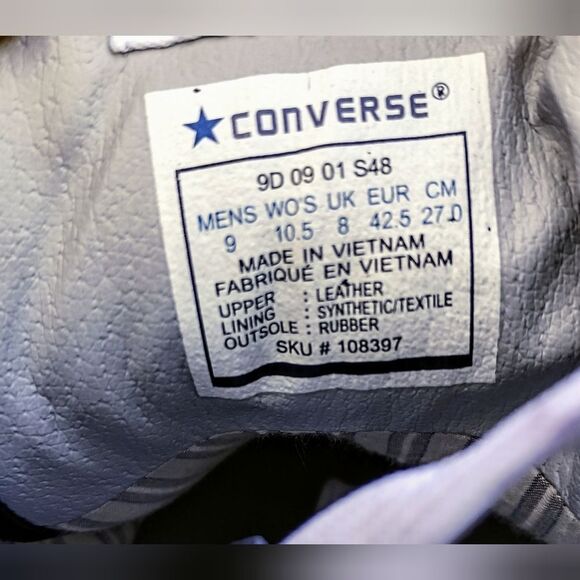 Converse Jack Purcell black/white leather high top - Picture 8 of 12